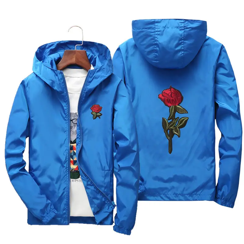 Black Red Rose Hoodie Jacket for Men Women Plus Size - Image 8