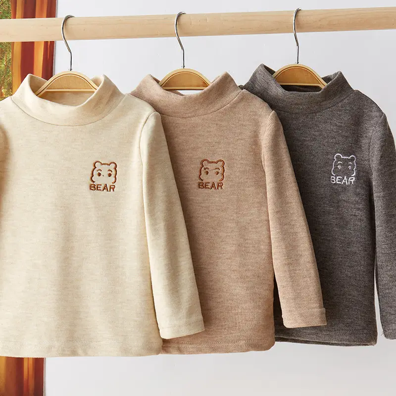 Children's Velvet Half Jacket with Long Sleeve T-Shirt - Image 5