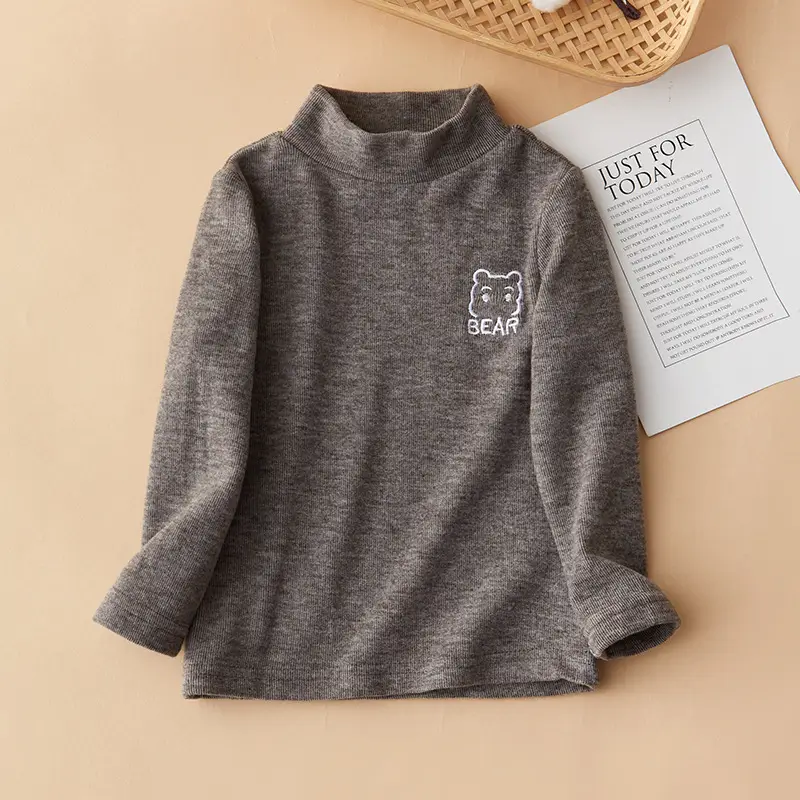 Children's Velvet Half Jacket with Long Sleeve T-Shirt - Image 7