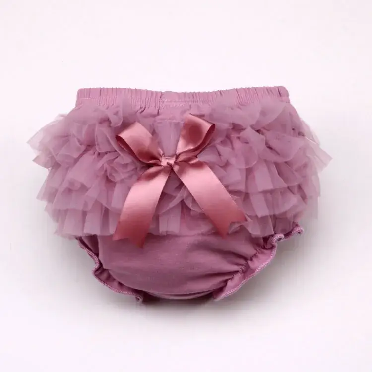 Pink Bow Mesh Baby Shorts for Kids - Image 3