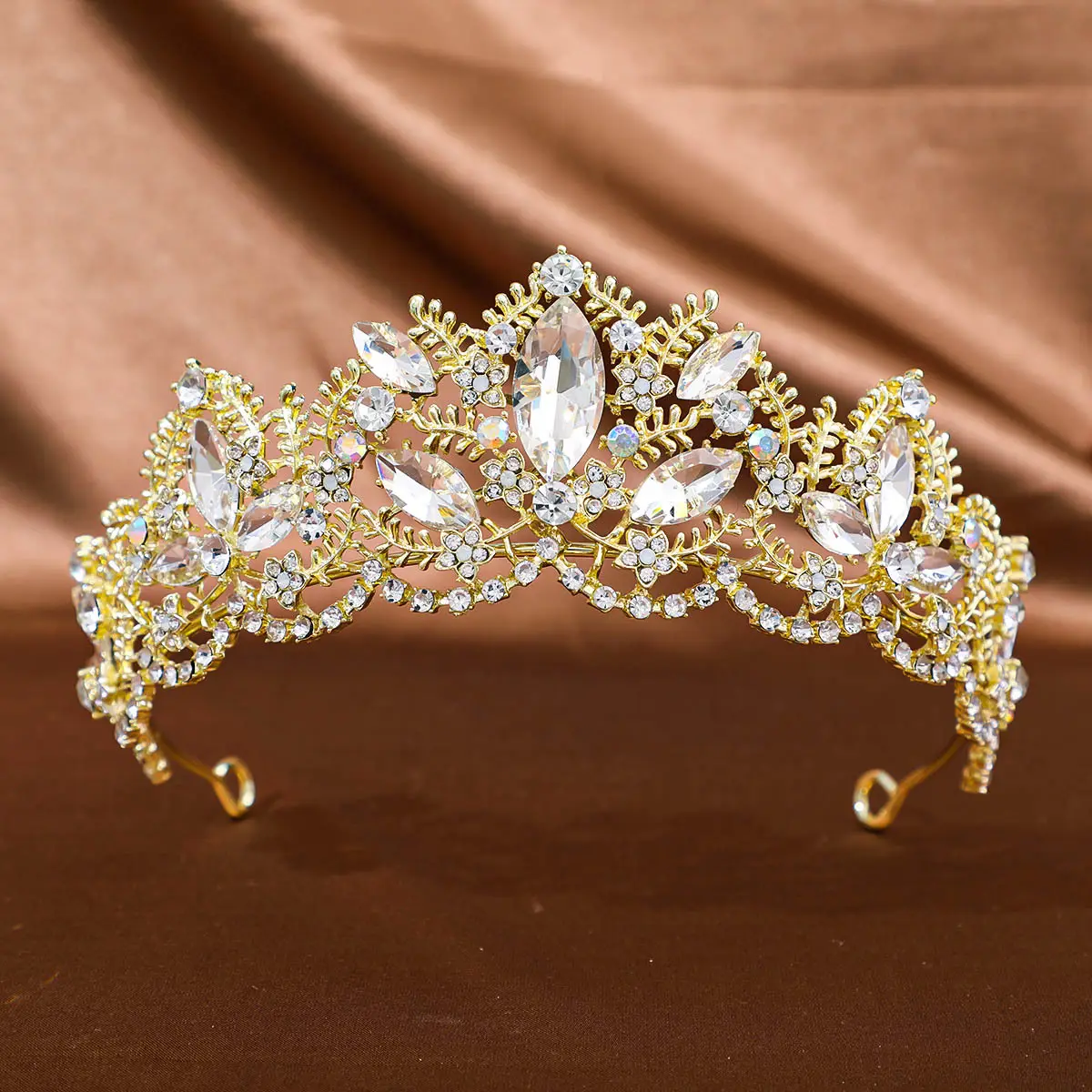 Bridal Tiara Queen Crown Baroque Zircon Headband Exquisite Alloy Accessories Wedding Crown Hair Accessories Cross-Border - Image 10