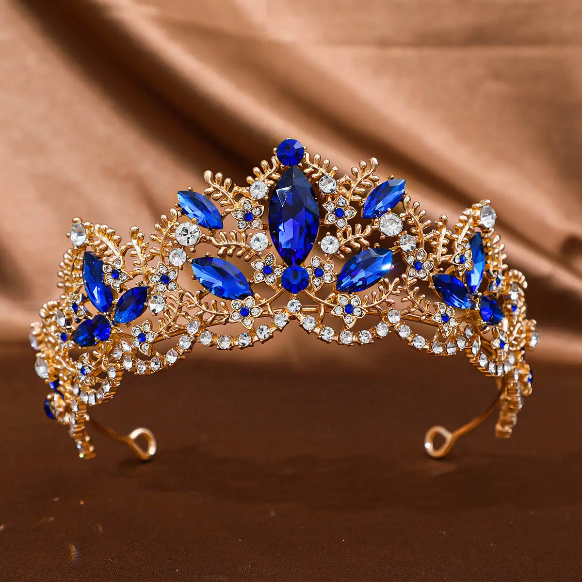 Bridal Tiara Queen Crown Baroque Zircon Headband Exquisite Alloy Accessories Wedding Crown Hair Accessories Cross-Border - Image 12