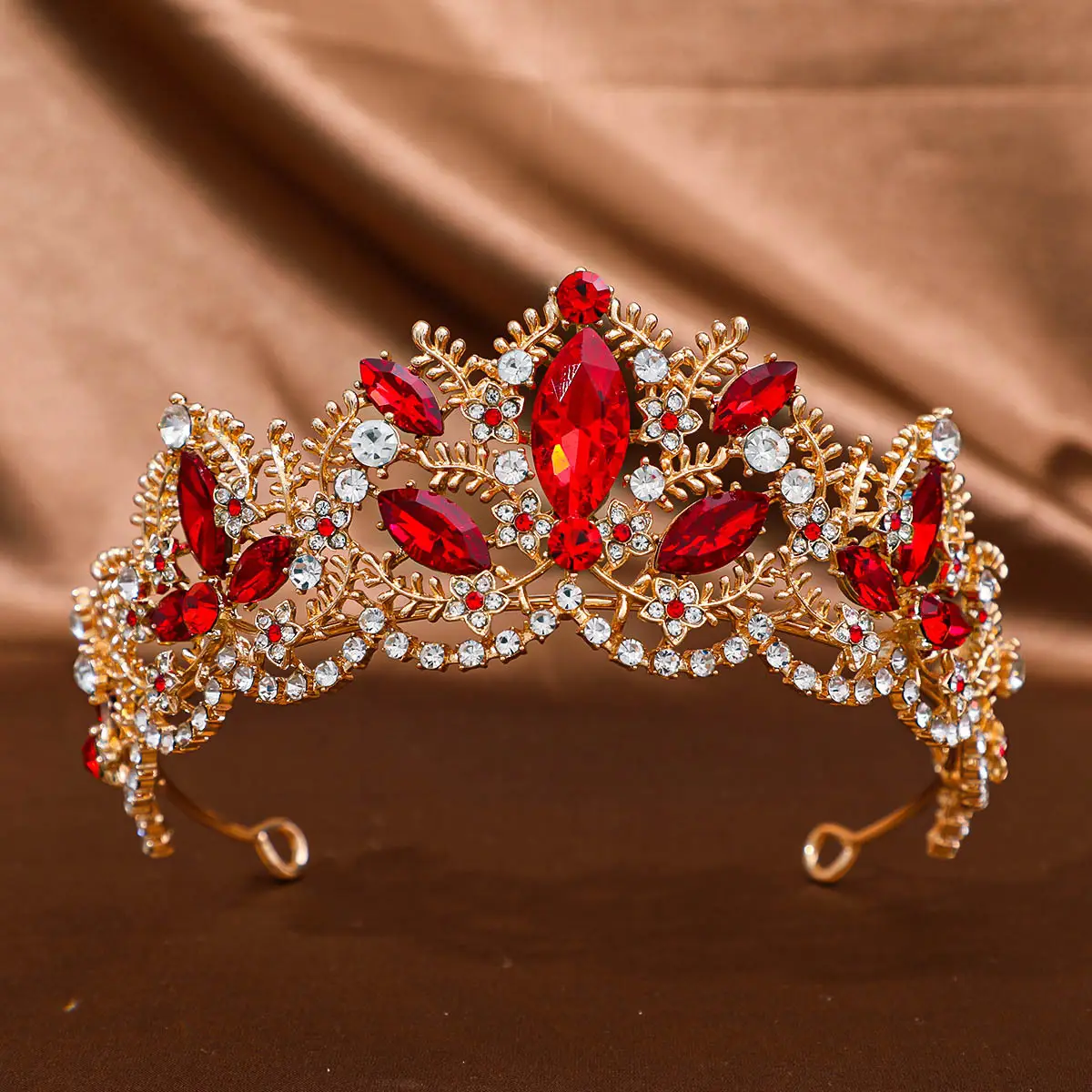 Bridal Tiara Queen Crown Baroque Zircon Headband Exquisite Alloy Accessories Wedding Crown Hair Accessories Cross-Border - Image 5