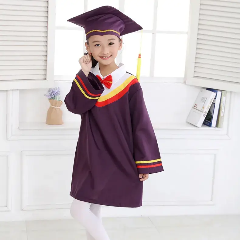 Children's Purple Graduation Cap Dress for Kids - Image 5