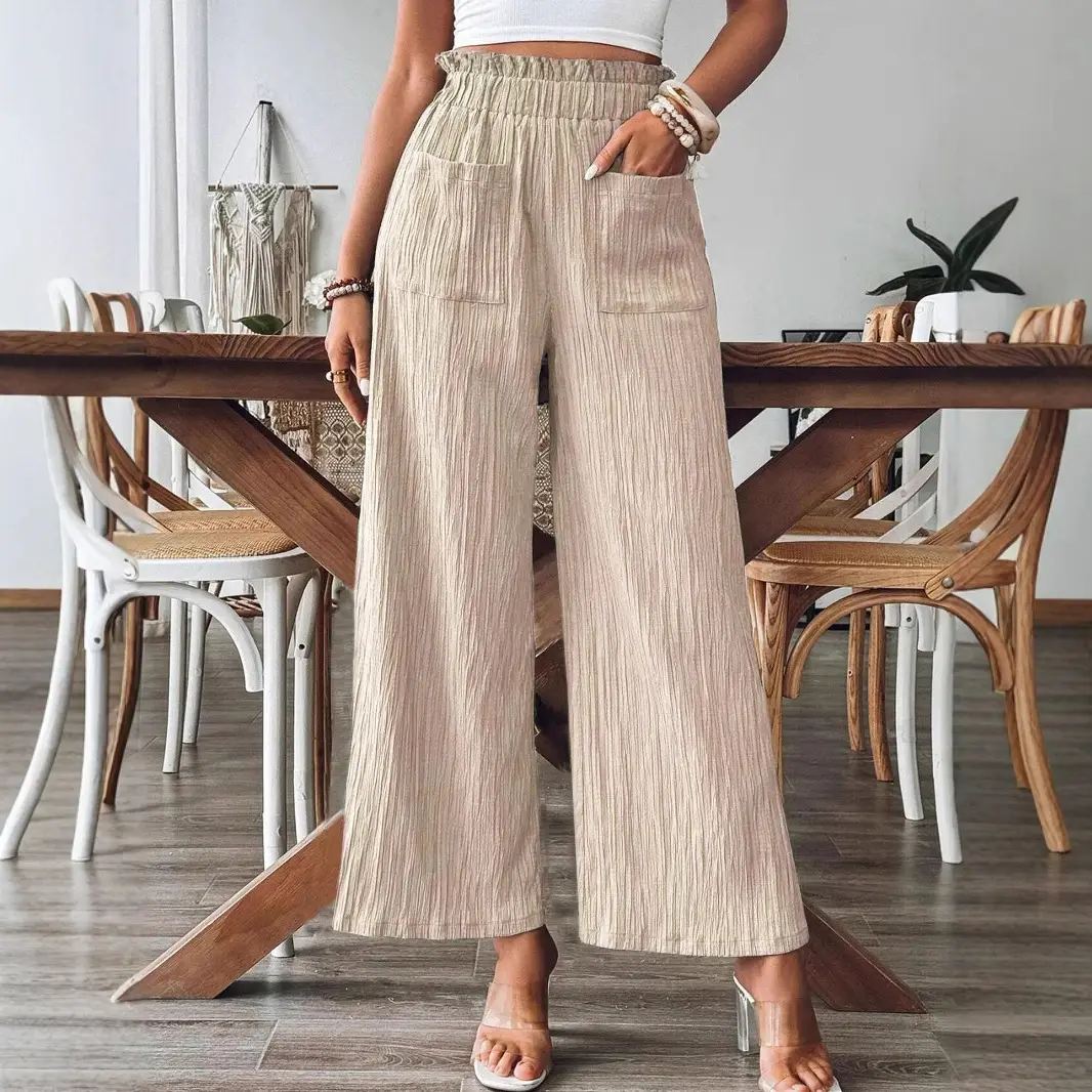 Green Wide Leg Pants for Women Casual Summer - Image 6