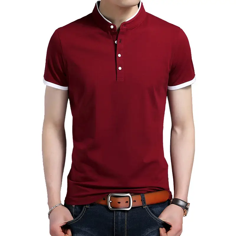 Men Navy Slim Fit Combed Cotton T-Shirt - Image 7