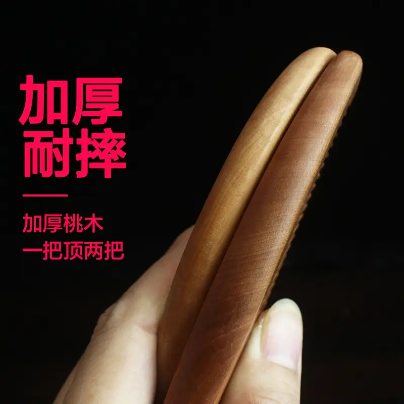 Peach Wood Hair Comb with Electrostatic Engraving - Image 12
