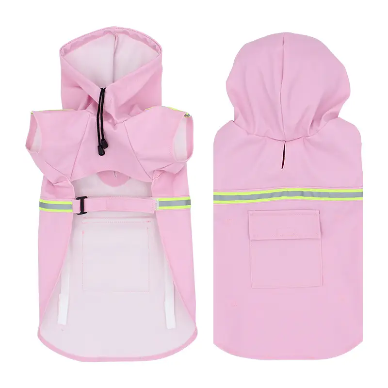 Cross-Border Pet Raincoat with Hood, Large Dog Rain Poncho, Dog Raincoat, Waterproof Reflective Dog Raincoat, Large Dog Cape Raincoat