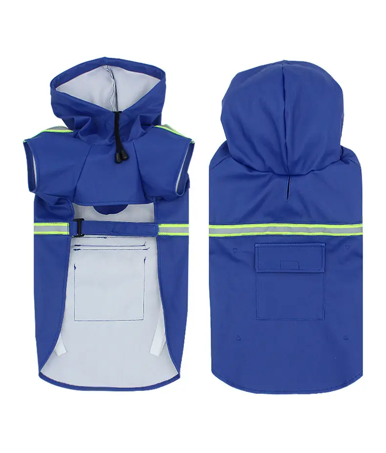 Cross-Border Pet Raincoat with Hood, Large Dog Rain Poncho, Dog Raincoat, Waterproof Reflective Dog Raincoat, Large Dog Cape Raincoat — feature 15