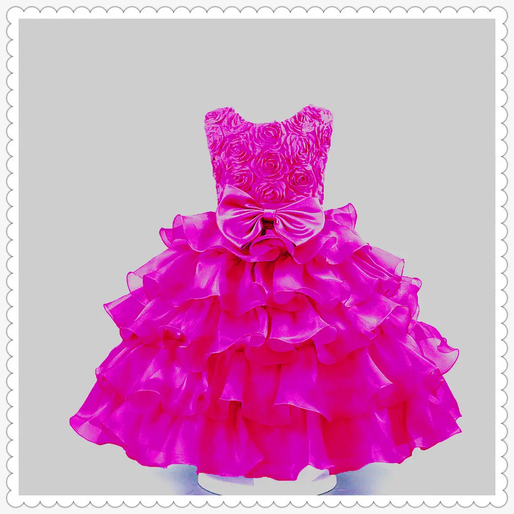 Pink Tulle Ruffled Skirt for Girls 2022 - Image 7