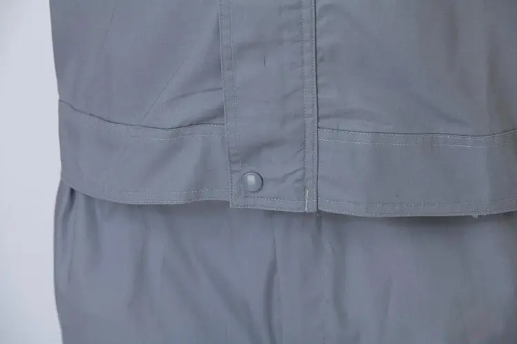 Men Grey Short Sleeve Chemical Gas Station Labor Protection Suit — feature 16
