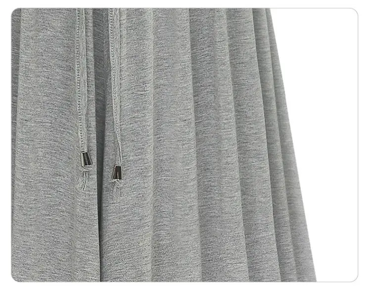 Women Wide Leg Pants Grey Summer High Waist — feature 15