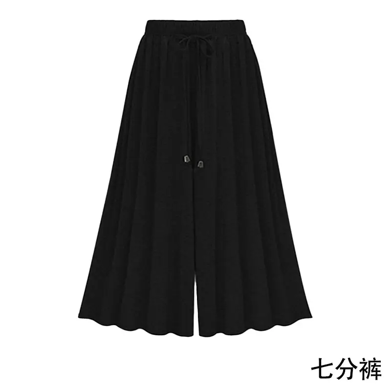 Women Wide Leg Pants Grey Summer High Waist - Image 4