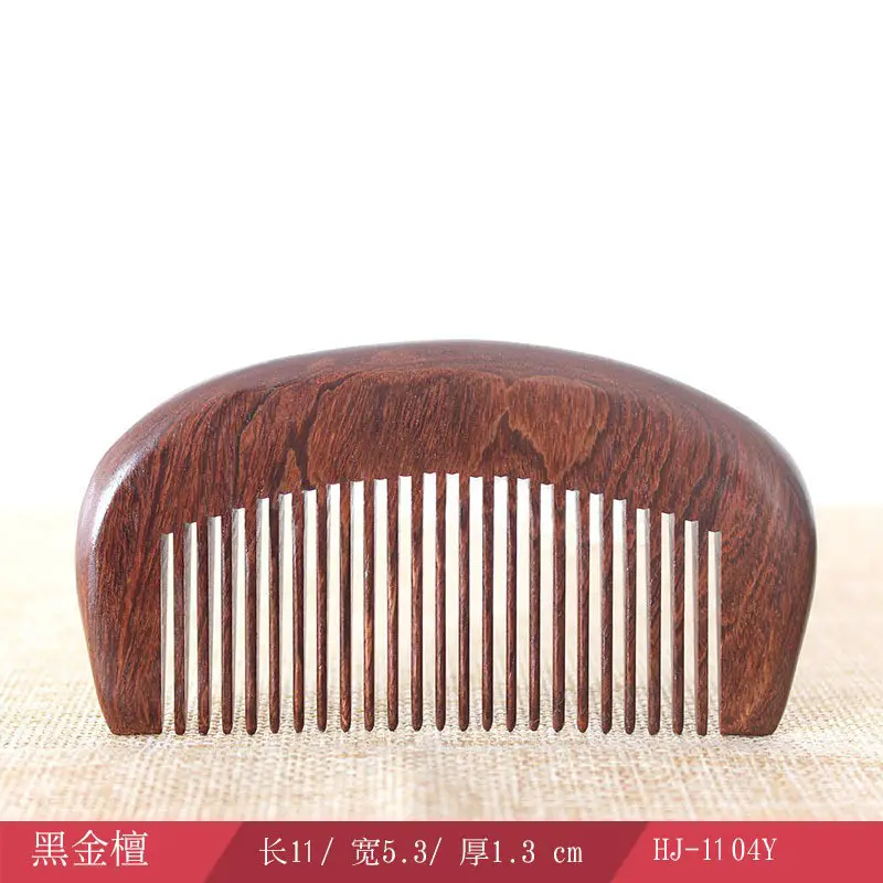Large Ebony Massage Hair Comb for Scalp Therapy