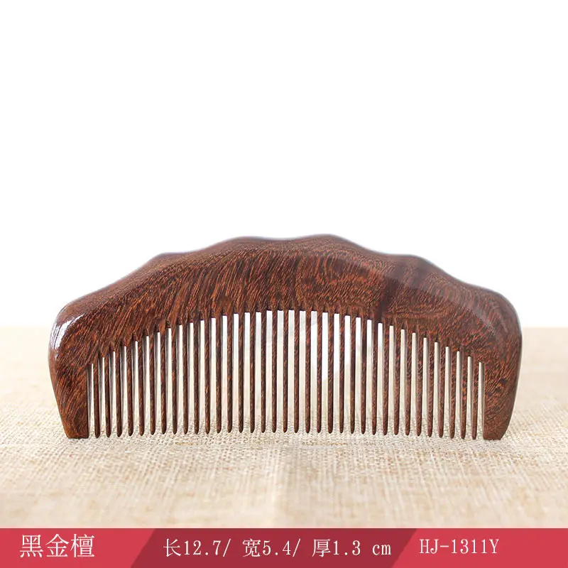 Large Ebony Massage Hair Comb for Scalp Therapy