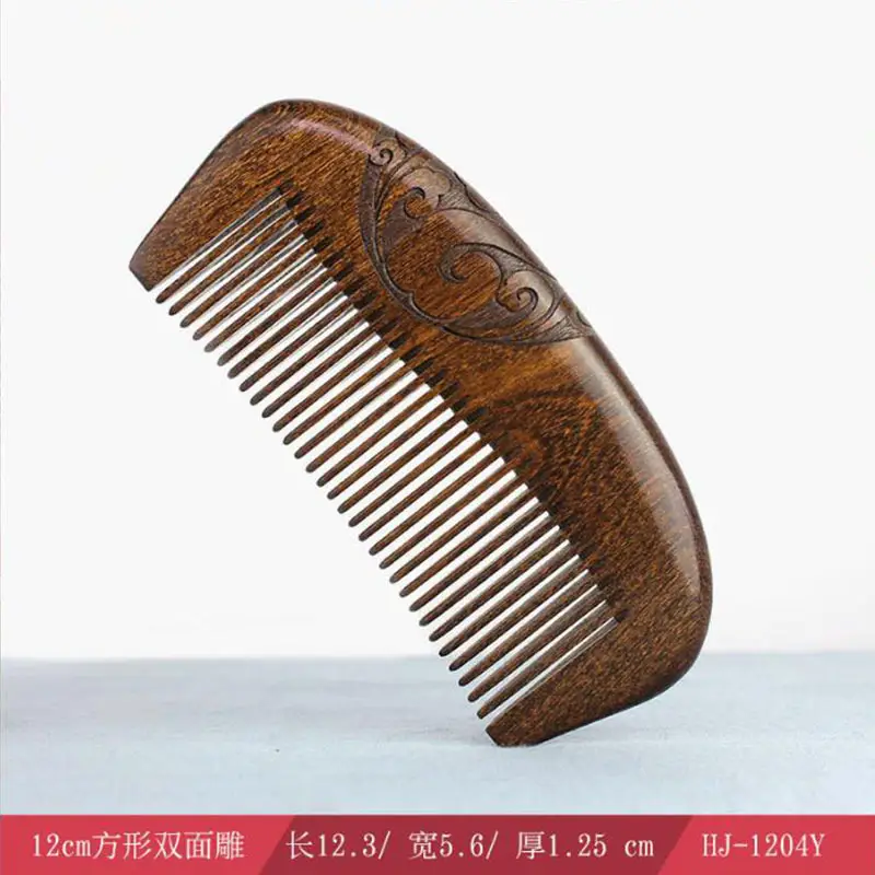 Large Ebony Massage Hair Comb for Scalp Therapy
