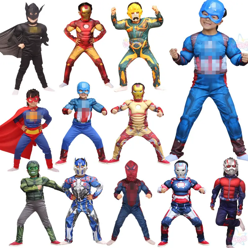 Kids Captain America Suit Blue Red Adult Size - Image 38