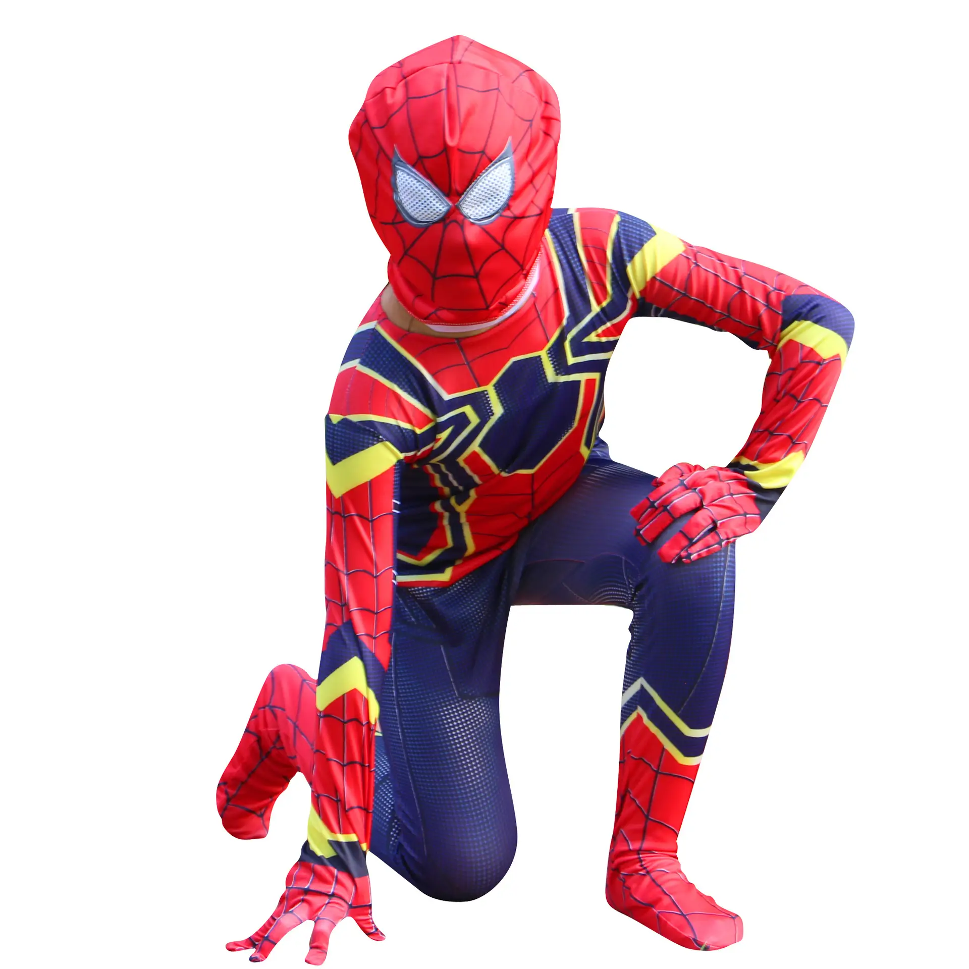 Kids Captain America Suit Blue Red Adult Size - Image 41