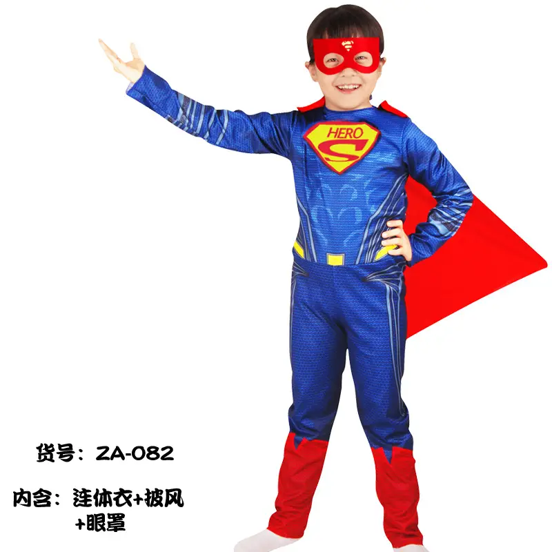 Kids Captain America Suit Blue Red Adult Size - Image 25