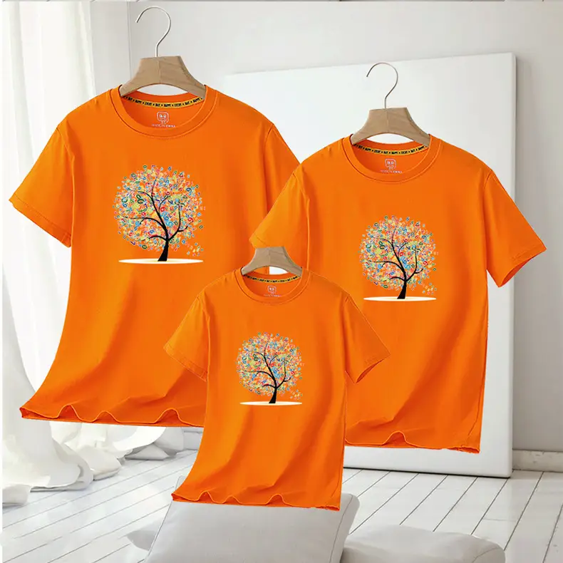 Family 3-Piece Blue Tree Print T-Shirt Set for Boys Girls — feature 14