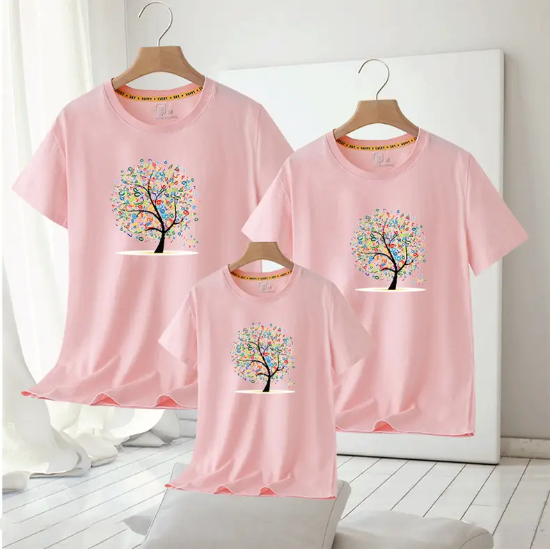 Family 3-Piece Blue Tree Print T-Shirt Set for Boys Girls — feature 17