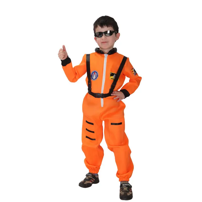 Kids Astronaut Costume Ball High Roller Suit Orange — feature 1