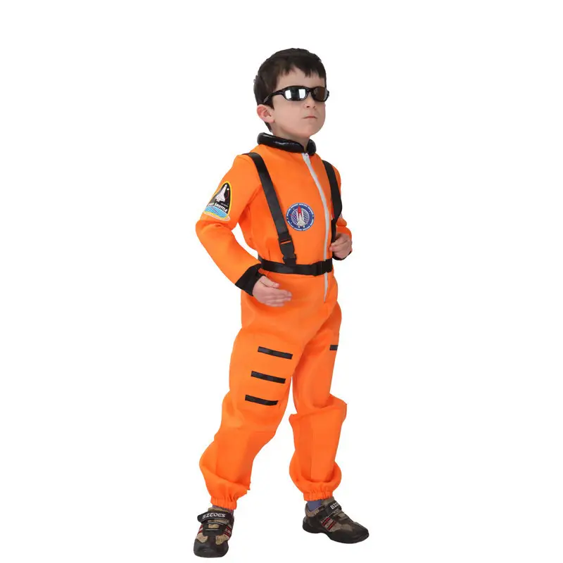Kids Astronaut Costume Ball High Roller Suit Orange — feature 3