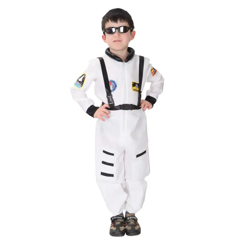 Kids Astronaut Costume Ball High Roller Suit Orange - Image 2