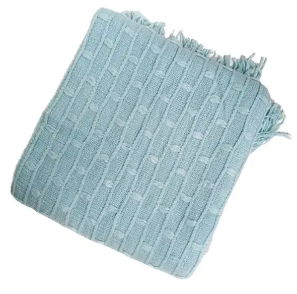 Blue Textured Baby Photography Blanket Pad - Image 3