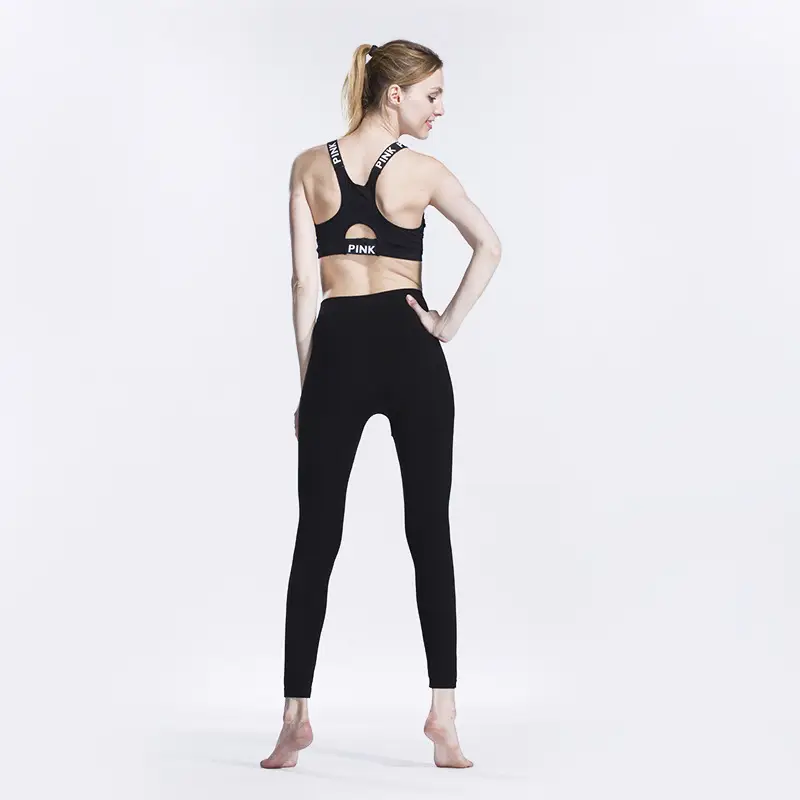 Devil's Eye Yoga Sports Pants Black with Color Print
