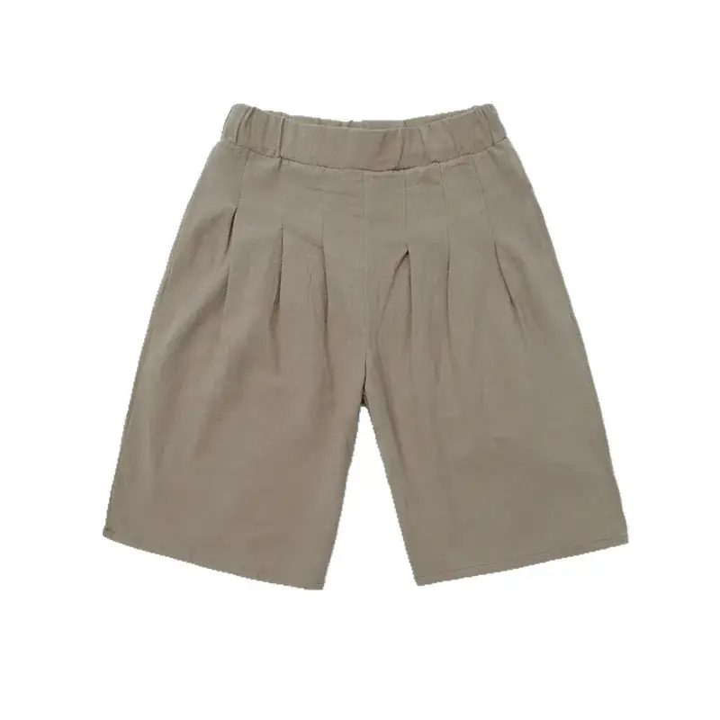 Girls Wide Leg Cropped Cotton Linen Pants Summer 2023 - Image 9