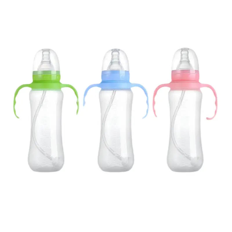 Factory Direct sales baby standard pp feeding bottle mother and baby wholesale newborn plastic feeding bottle with hand