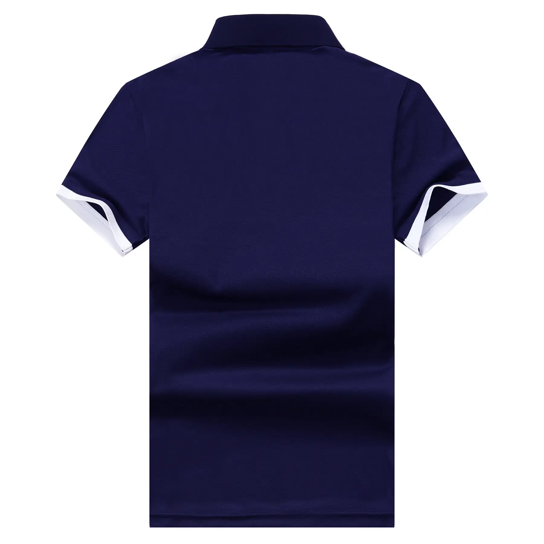 Men Navy Blue Polo Shirt with Logo - Image 5