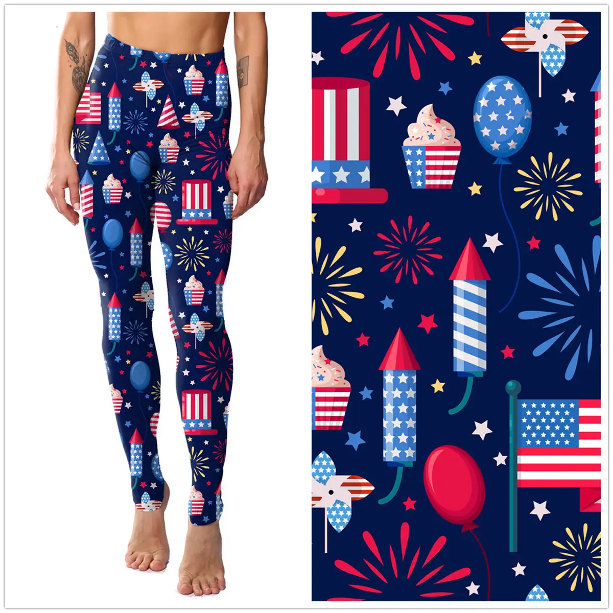 Pink Flamingo Printed Leggings for Women