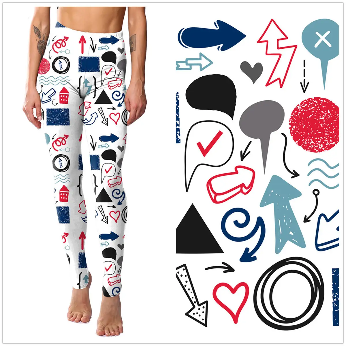 Pink Flamingo Printed Leggings for Women
