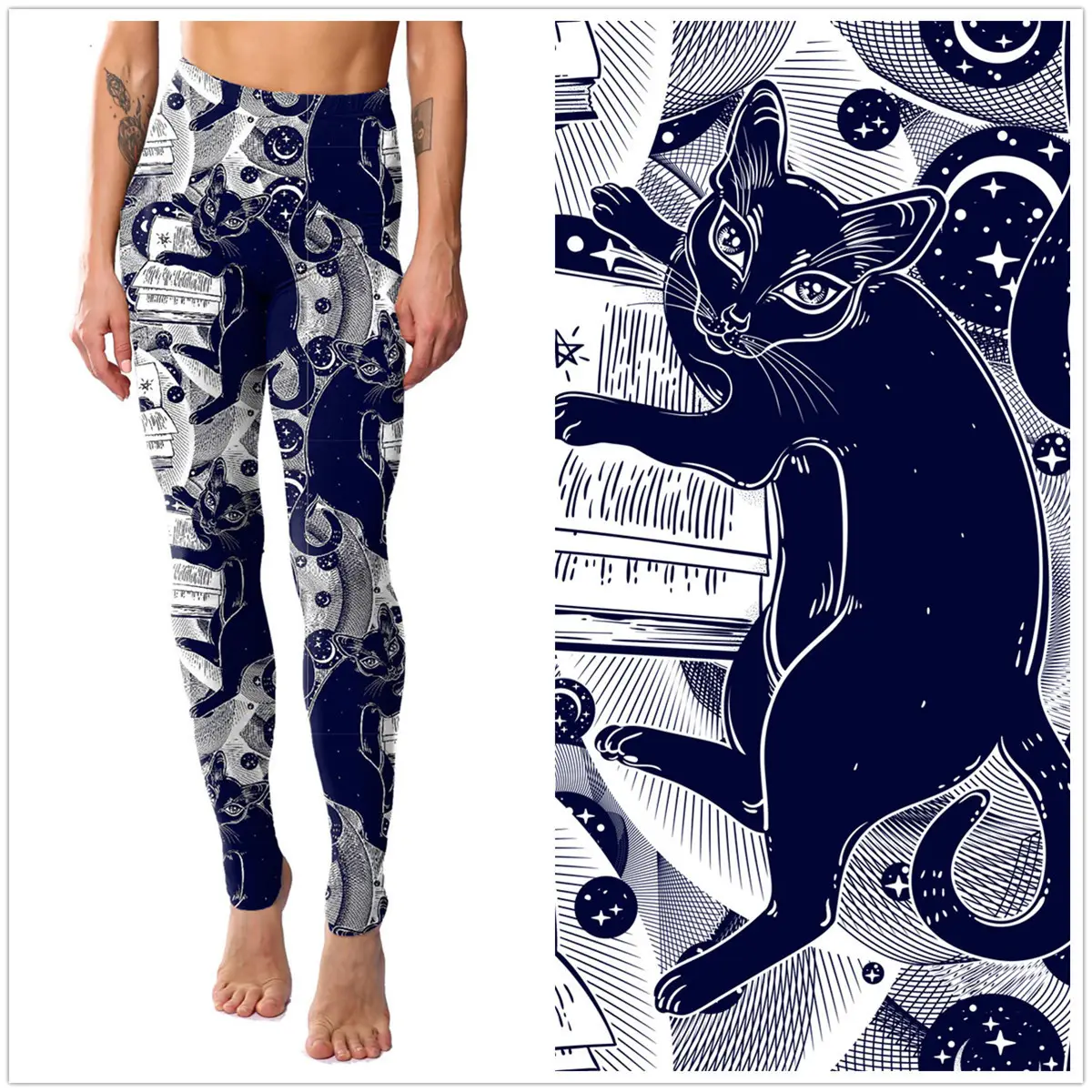 Pink Flamingo Printed Leggings for Women