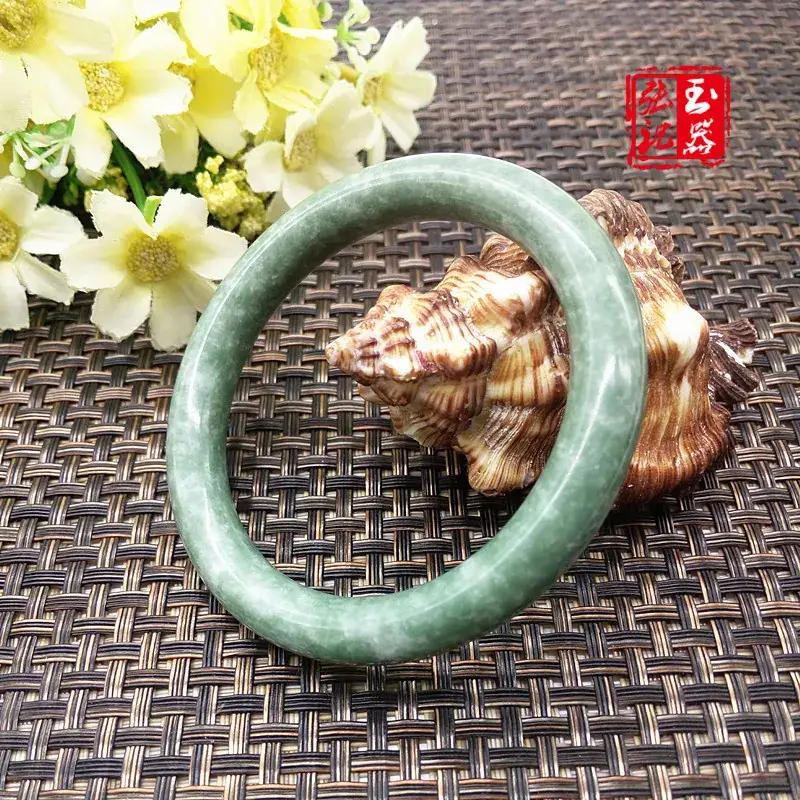 Guizhou Jade Dark Green Round Bracelet Set - Image 5
