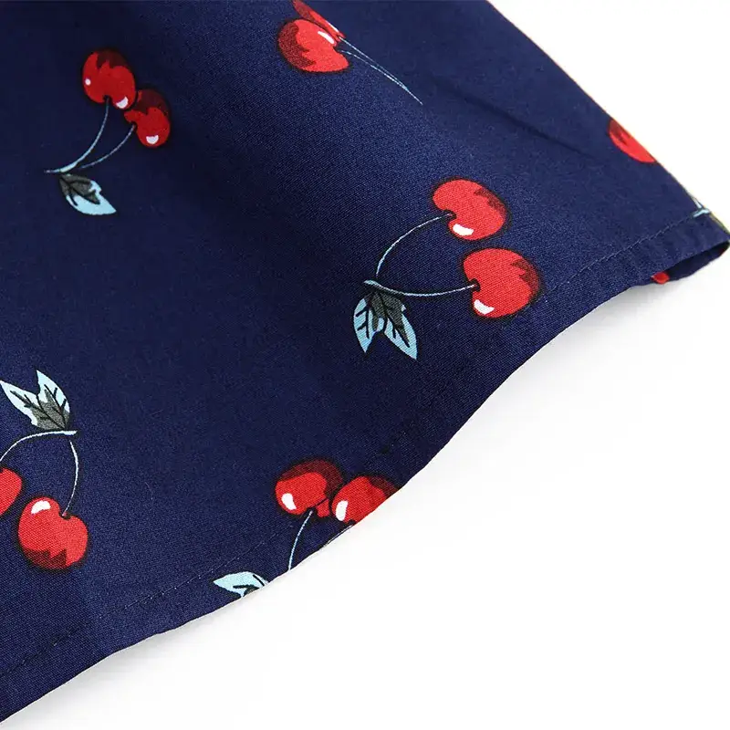 2024 Summer Girls Sleeveless Navy Heart Dress - Image 6