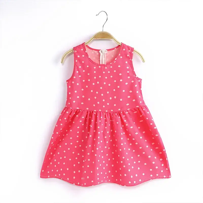 2024 Summer Girls Sleeveless Navy Heart Dress - Image 2
