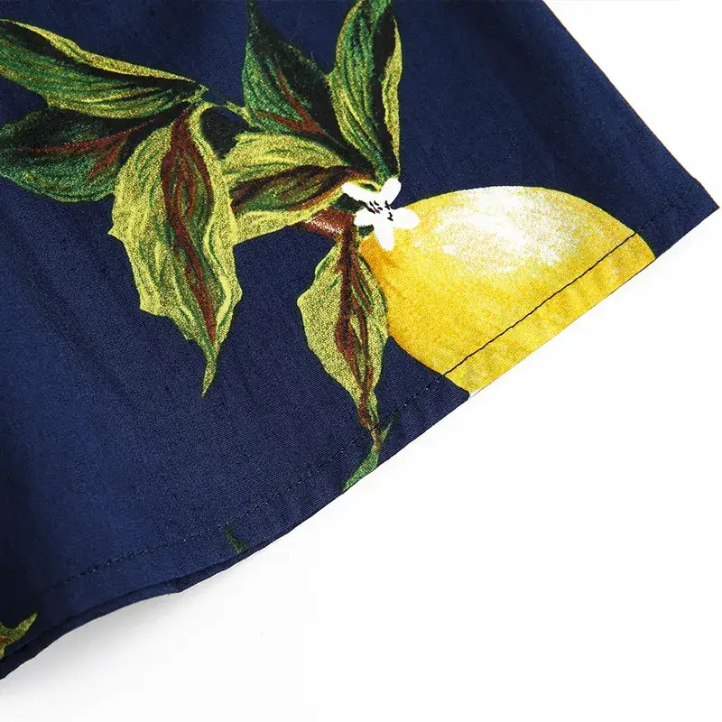 Girls Sleeveless Princess Skirt Dress Navy Yellow Floral - Image 6