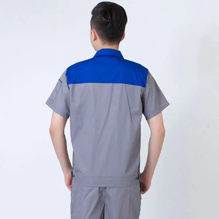 Men Blue Gray Work Suit 2017 New Style - Image 3