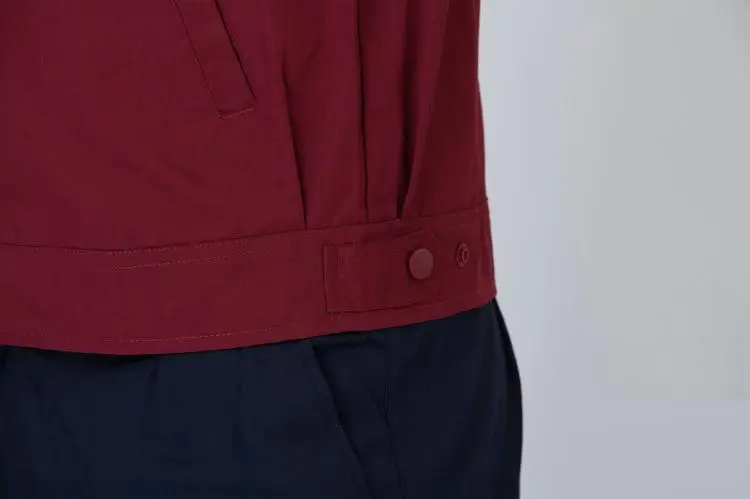 Men Maroon Short Sleeve Work Suit Half Sleeve Auto Repair Work Suit — feature 18