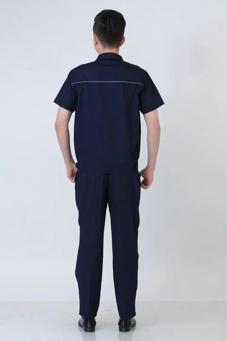Men Maroon Short Sleeve Work Suit Half Sleeve Auto Repair Work Suit — feature 9