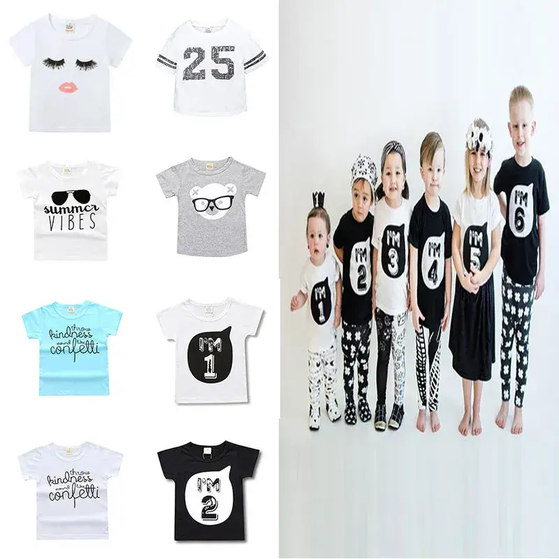 Light Blue Kindness T-Shirt for Kids Summer Casual Wear - Image 18