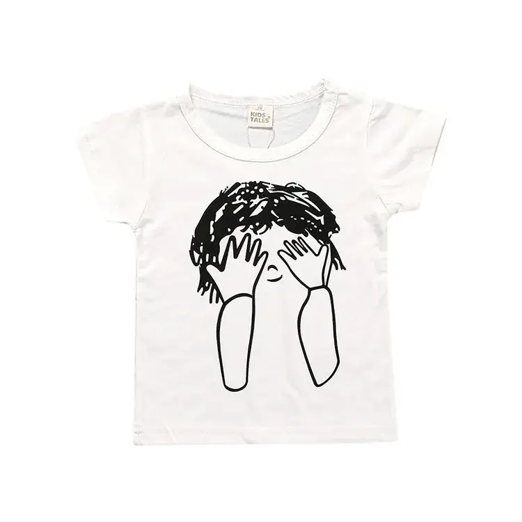 Light Blue Kindness T-Shirt for Kids Summer Casual Wear - Image 8