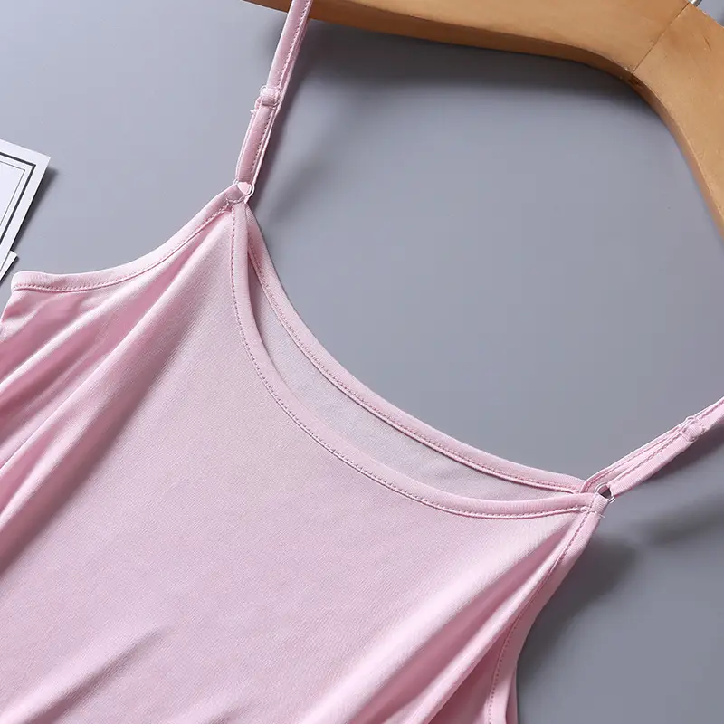 Pink Silk Thin Sling Base Vest for Women - Image 8