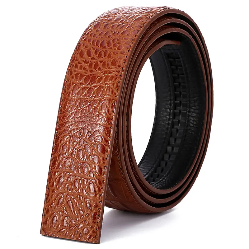 Men's Croc Leather Belt with Automatic Buckle
