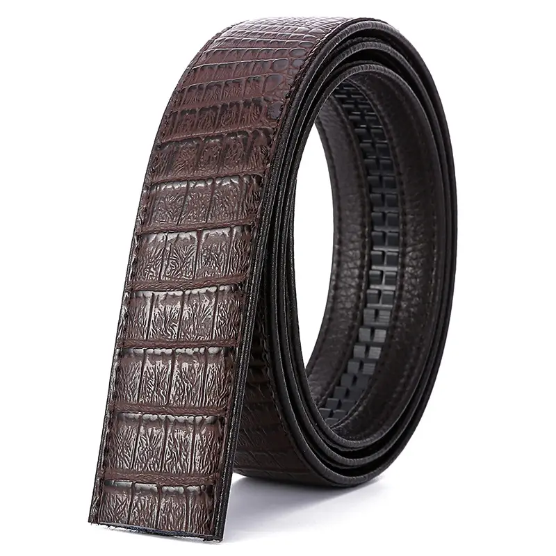 Men's Croc Leather Belt with Automatic Buckle