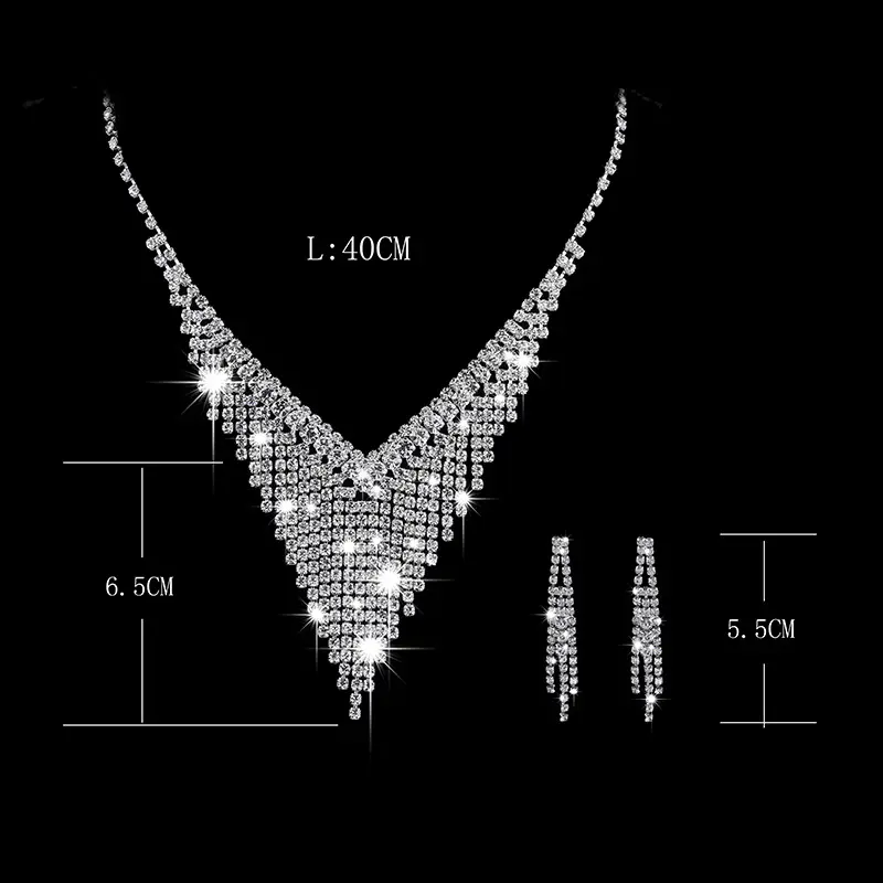 Diamond Silver Earrings for Bridal Wear - Image 4