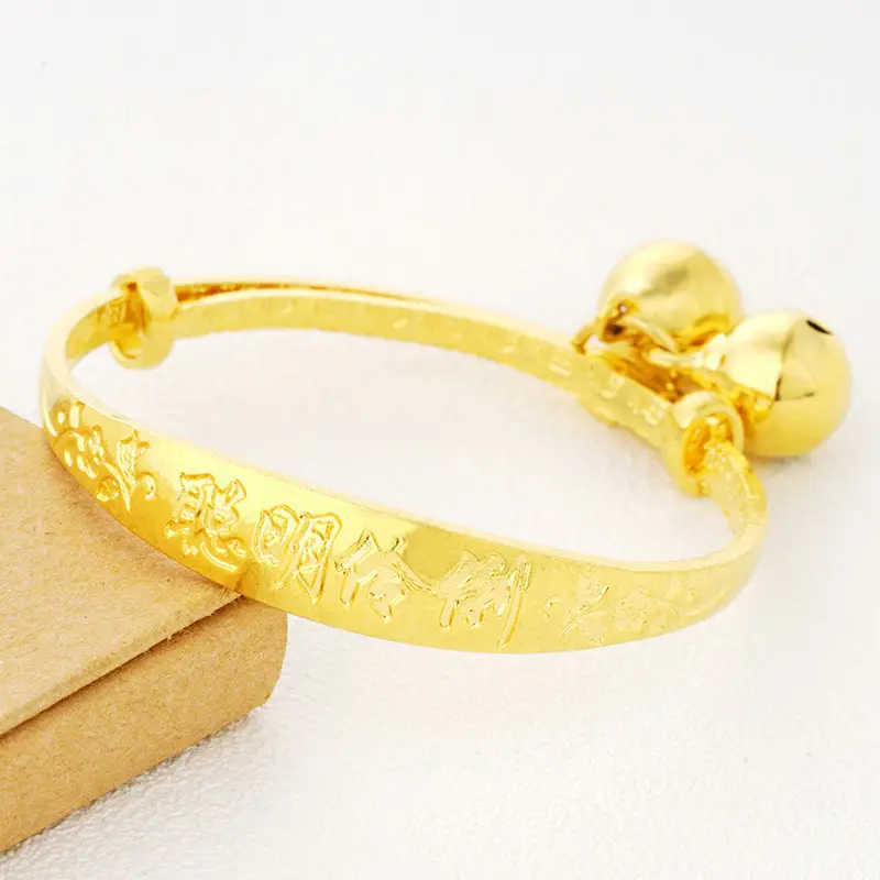 Adjustable Gold Baby Bracelet with Full Moon Design - Image 6
